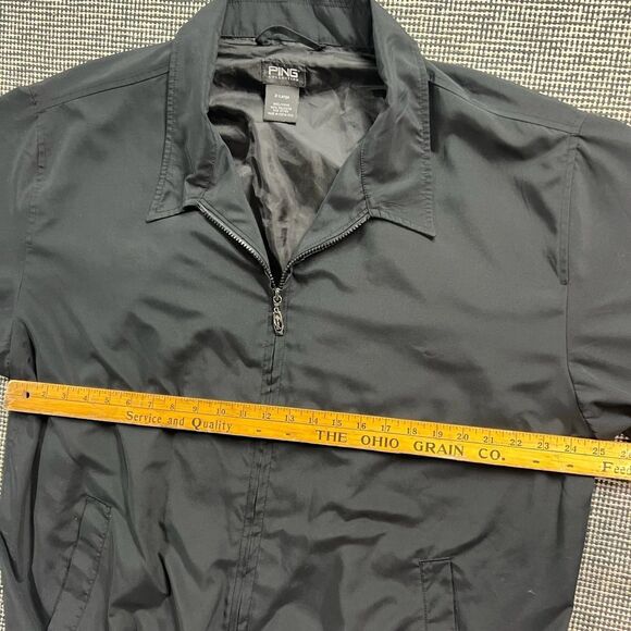 Ping Golf Jacket Black Full Zip Lightweight Men’s Size XL Windbreaker Chip Putt - Picture 6 of 9